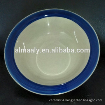 cheap stoneware bowl with color line